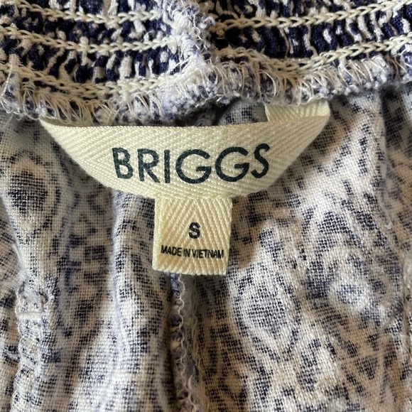 Briggs Women's Blue and White Linen Blend Shorts, Size S - Picture 4 of 6